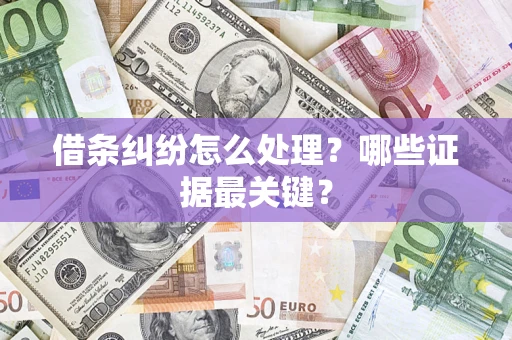 武汉借条纠纷怎么处理？哪些证据最关键？