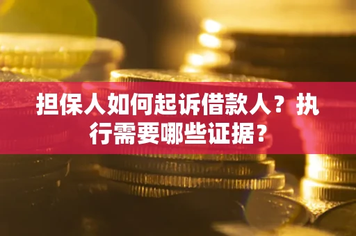 武汉担保人如何起诉借款人？执行需要哪些证据？