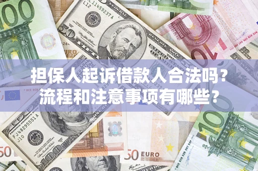 武汉担保人起诉借款人合法吗？流程和注意事项有哪些？