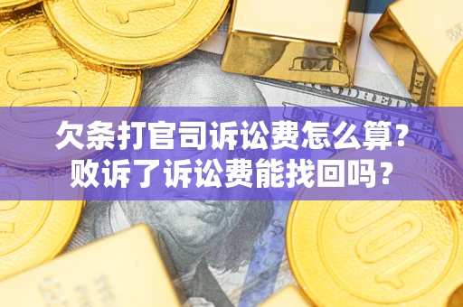 武汉欠条打官司诉讼费怎么算？败诉了诉讼费能找回吗？