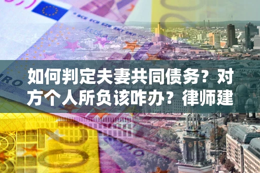 武汉如何判定夫妻共同债务？对方个人所负该咋办？律师建议