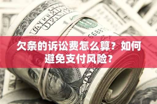 武汉欠条的诉讼费怎么算？如何避免支付风险？