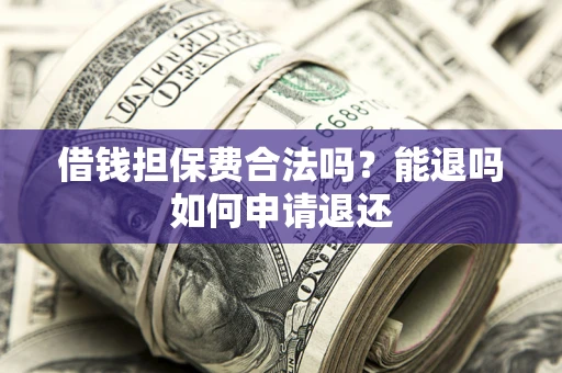 武汉借钱担保费合法吗？能退吗如何申请退还